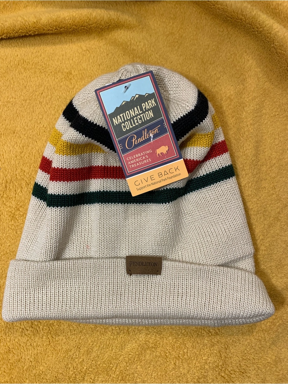 NWT Pendleton National Park Stripe Beanie Glacier. Unisex. One size fits most